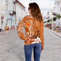 Custom Chuuk Personalised Women's Off Shouler Sweater - Chuuk Spirit - Polynesian Pride