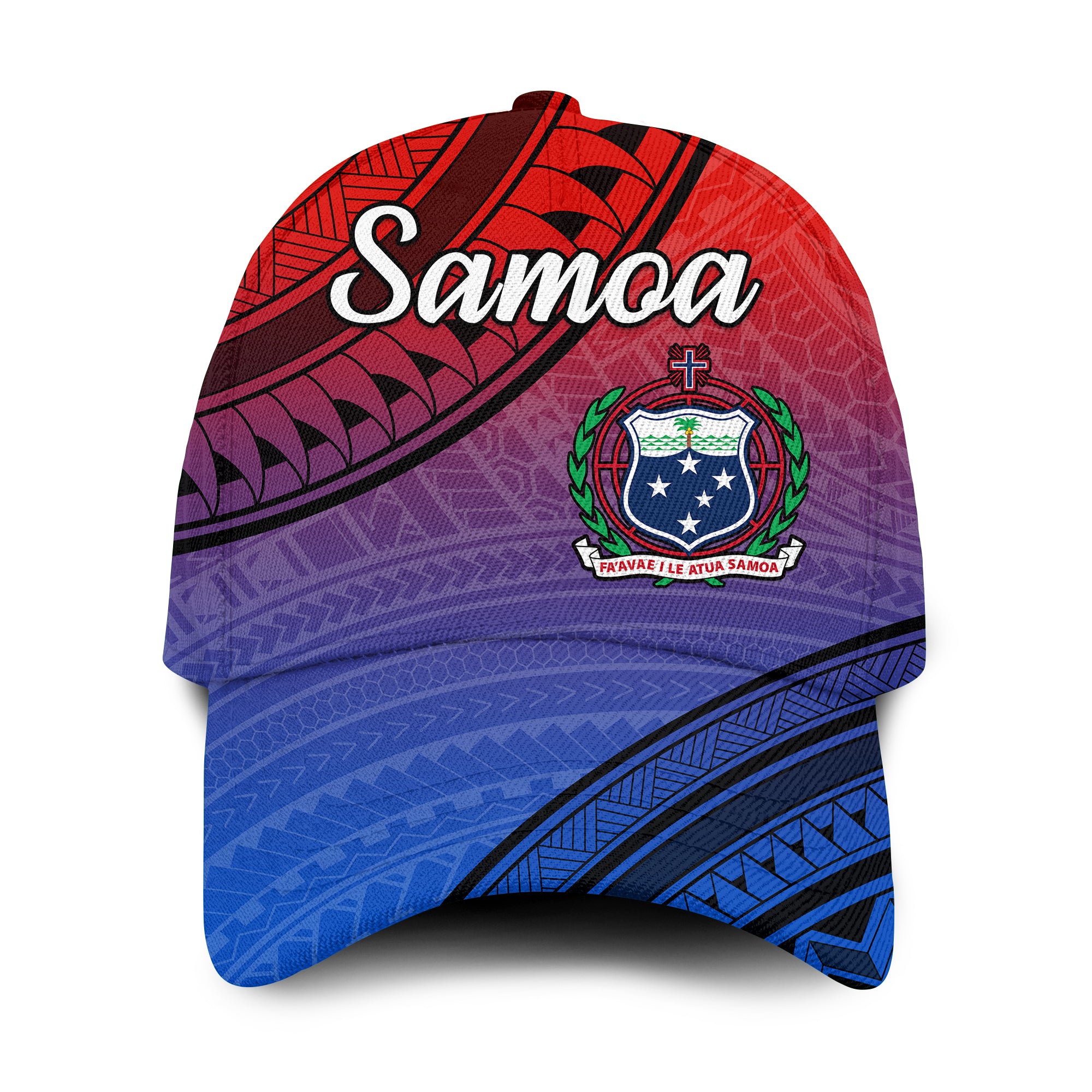 Samoa Hat Style Gradient Sporty Original LT13 Classic Cap Universal Fit Gradient - Polynesian Pride