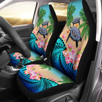 Polynesian Turtle Coconut Tree And Orchids Car Seat Covers LT14 - Polynesian Pride