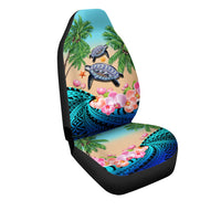 Polynesian Turtle Coconut Tree And Orchids Car Seat Covers LT14 - Polynesian Pride