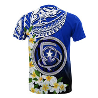 Northern Mariana Islands T Shirt Polynesian Plumeria Pattern - Polynesian Pride