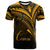Northern Mariana Islands T Shirt Gold Color Cross Style Unisex Black - Polynesian Pride