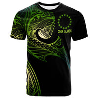 Cook Islands T Shirt Leader Wolf Is You Gradient Color Unisex Black - Polynesian Pride