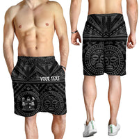 Fiji Personalised Men's Short - Fiji Seal With Polynesian Tattoo Style ( Black) - Polynesian Pride