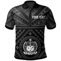 Samoa Custom Polo Shirt Samoan Seal In Polynesian Tattoo Style Unisex Black - Polynesian Pride