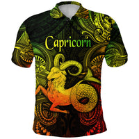 Capricorn Zodiac Polynesian Polo Shirt Unique Style Reggae LT8 - Polynesian Pride