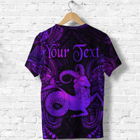 Custom Capricorn Zodiac Polynesian T Shirt Unique Style Purple LT8 - Polynesian Pride
