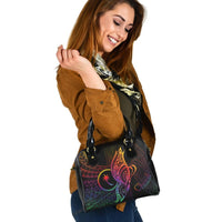 Northern Mariana Islands Shoulder Handbag - Butterfly Polynesian Style One Size Black - Polynesian Pride