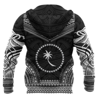 Chuuk Flag Polynesian Chief Hoodie Black Version - Polynesian Pride