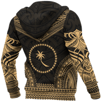 Chuuk Flag Polynesian Chief Hoodie Gold Version - Polynesian Pride