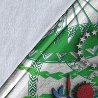 Cook Islands Premium Blanket Artsy Style - White LT9 - Polynesian Pride