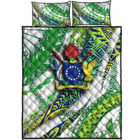 Cook Islands Quilt Bed Set Artsy Style - White LT9 - Polynesian Pride