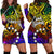 Cook Islands Custom Personalised Hoodie Dress - Rainbow Polynesian Pattern Rainbow - Polynesian Pride
