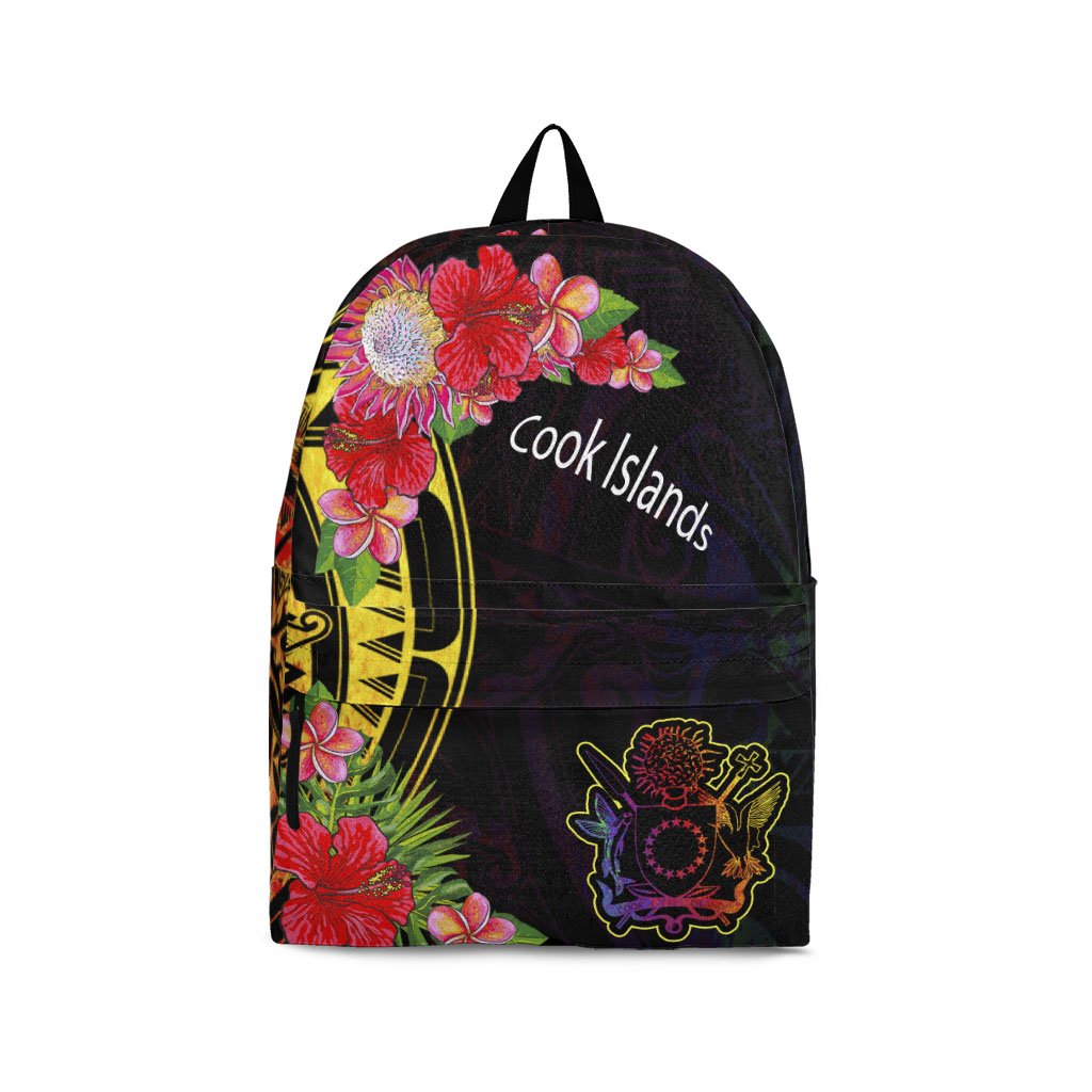 Cook Islands Backpack - Tropical Hippie Style Black - Polynesian Pride