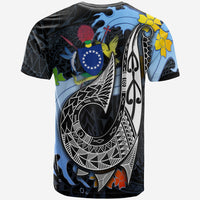 Cook Islands T Shirt Fish Hooks and Wave - Polynesian Pride