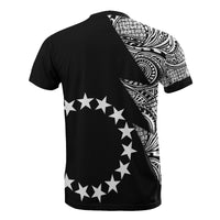 Cook Islands T Shirt Polynesian Pattern White Flash Style - Polynesian Pride