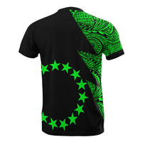 Cook Islands T Shirt Polynesian Pattern Green Flash Style - Polynesian Pride