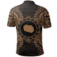 Cook Islands Polo Shirt Kuki Airani Flag Map Polynesian Tattoo Gold - Polynesian Pride