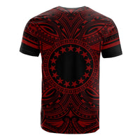 Cook Islands T Shirt Polynesian Coat of Arms Polynesian Red Black - Polynesian Pride