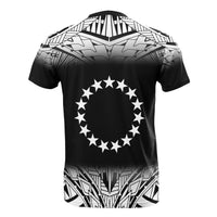 Cook Islands T Shirt Polynesian Fog Black Style - Polynesian Pride