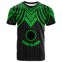 Cook Islands T Shirt Polynesian Armor Style Green Unisex Art - Polynesian Pride