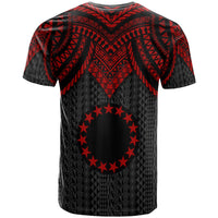 Cook Islands T Shirt Polynesian Armor Style Red - Polynesian Pride