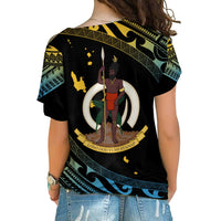 Vanuatu Proud To Be A Ni-Van - Polynesian Pattern Cross Shoulder Shirt - Sanma Province LT7 - Polynesian Pride