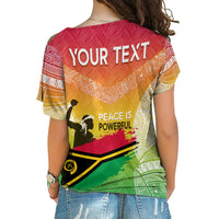 Vanuatu Father Lini Quote Cross Shoulder Shirt Flag Style - White LT7 - Polynesian Pride