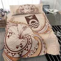 Kiribati Bedding Set - Hibiscus Flower Vintage Style - Polynesian Pride