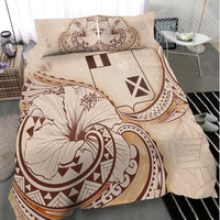 Wallis and Futuna Bedding Set - Hibiscus Flower Vintage Style - Polynesian Pride