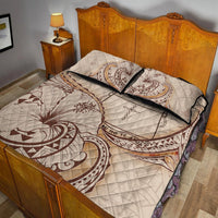 Tokelau Quilt Bed Set - Hibiscus Flowers Vintage Style - Polynesian Pride