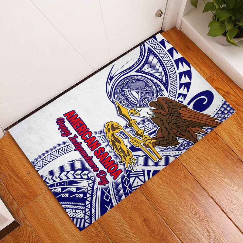 American Samoa Independence Day Door Mat Simple Style LT9 White - Polynesian Pride