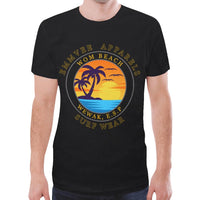 Polynesian All Over Print T Shirt Wom Beach Wewak, E.S.P Unisex Black - Polynesian Pride