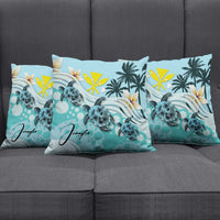 (Custom) Hawaii Pillow Cases - Blue Turtle Hibiscus Personal Signature - Polynesian Pride