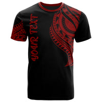 Federated States of Micronesia Custom T Shirt Federated States of Micronesia Tatau Red Patterns Unisex Black - Polynesian Pride