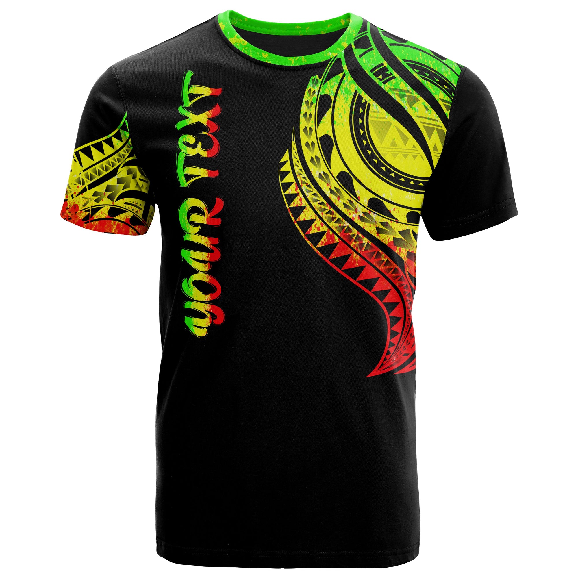 Northern Mariana Islands Custom T Shirt Northern Mariana Islands Tatau Reggae Patterns Unisex Black - Polynesian Pride
