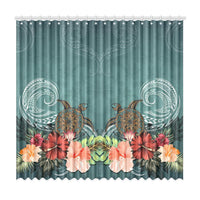 Window Curtain( Two Piece) Hibiscus Polynesian 1 One Size 50"x96"(Two Piece) - Polynesian Pride