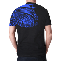 Polynesian T Shirt Polynesian Chest Tattoo Special Blue - Polynesian Pride
