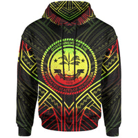 Federated States of Micronesia Hoodie Federated States of Micronesia Seal Reggae Tribal Patterns Unisex Black - Polynesian Pride