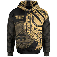 American Samoa Hoodie Gold Polynesian Patterns Bestmerican Samoa Ever Unisex Black - Polynesian Pride