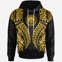 Federated States of Micronesia Hoodie Micronesian Lion Head Gold Style Unisex Gold - Polynesian Pride