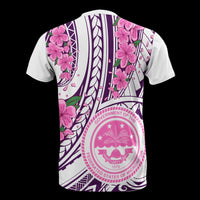 Federated States of Micronesia T Shirt Flower Purple White - Polynesian Pride