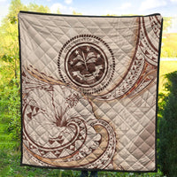 Federated States of Micronesia Premium Quilt - Hibiscus Flowers Vintage Style - Polynesian Pride
