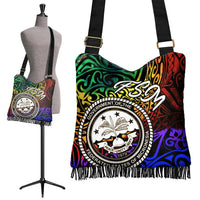 Federated States of Micronesia Boho HandBag - Rainbow Polynesian Pattern - Polynesian Pride