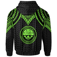 Federated States of Micronesia Hoodie Polynesian Armor Style Green - Polynesian Pride
