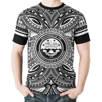 Federated States of Micronesia T Shirt FSM Coat of Arms Polynesian White Black - Polynesian Pride