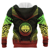 Federated States of Micronesia Polynesian Chief Custom Zip up Hoodie Reggae Version Unisex Reggae - Polynesian Pride