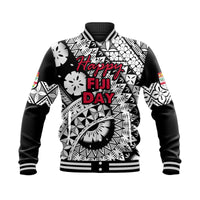 (Custom Personalised) Fiji Day Baseball Jacket Masi Kesa Black Style LT9 Unisex Black - Polynesian Pride
