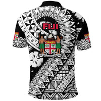 Fiji Day Polo Shirt Masi Kesa Black Style LT9 - Polynesian Pride