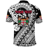 Custom Fiji Day Polo Shirt Masi Kesa Black Style LT9 - Polynesian Pride